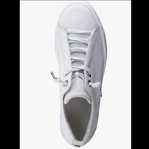 Faye Sneaker PAUL GREEN Lace Up Platform Sneakers. Ivory nubuk Leather - Picture 3 of 13